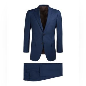 SuitSupply Lazio Blue Check Suit Size 38S